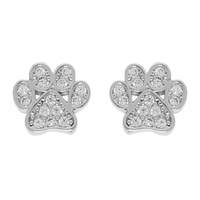 GAME DAY CZ PAW STUD EARRINGS